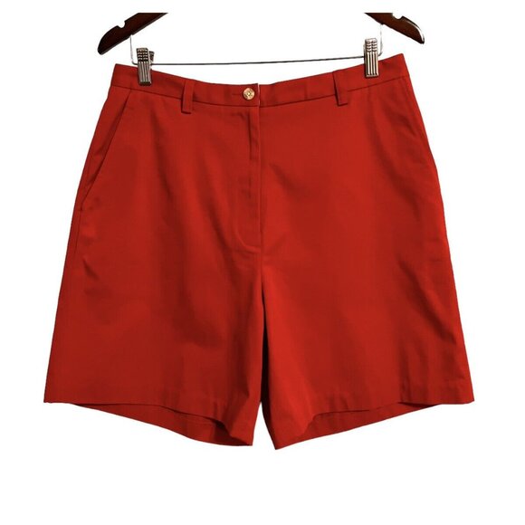 VTG Tommy Hilfiger Golf Shorts Red High Rise Y2K Preppy Mom 30 X 7 Women 12 - Picture 1 of 7